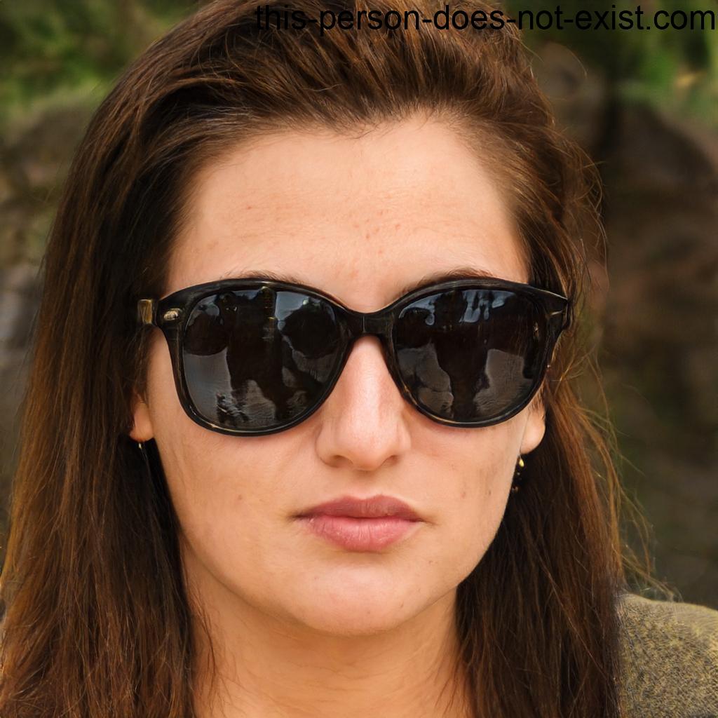 Young woman in black sunglasses